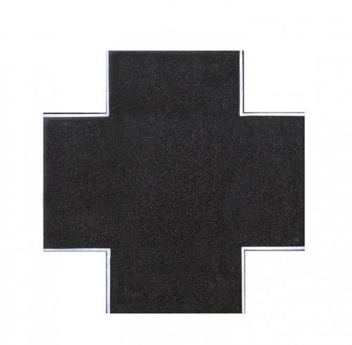 Weathered Asphalt Street 90-Degree Intersection -- 5-7/8 x 5-7/8′ 15 x 15cm, HO, Vollmer Gmbh 48261