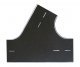 Weathered Asphalt Street 60-Degree Intersection -- 8-11/16 x 7-11/16′ 22 x 19.5cm, HO, Vollmer Gmbh 48262