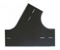 Weathered Asphalt Street 60-Degree Intersection -- 8-11/16 x 7-11/16′ 22 x 19.5cm, HO, Vollmer Gmbh 48262