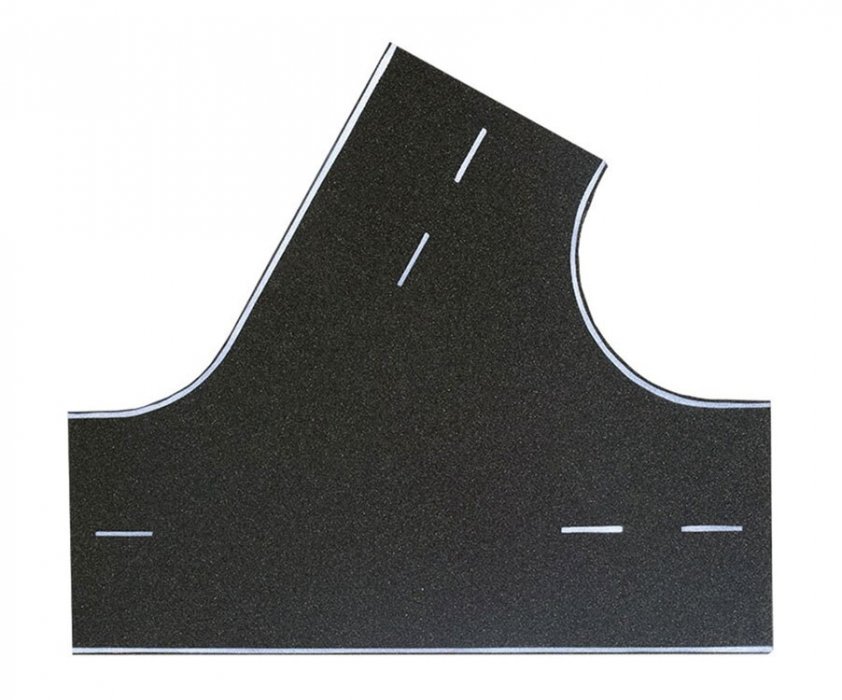 Weathered Asphalt Street 60-Degree Intersection -- 8-11/16 x 7-11/16′ 22 x 19.5cm, HO, Vollmer Gmbh 48262