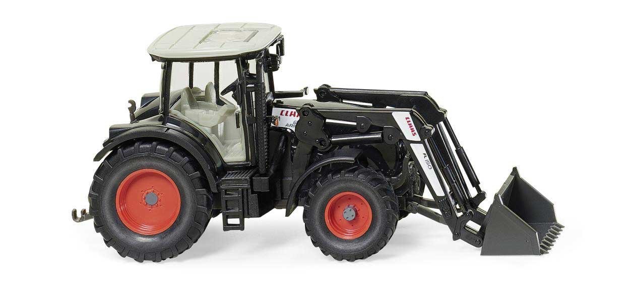 Claas Arion 640 w/FL 150 Front Loader - Assembled -- Black, HO, Wiking 36312