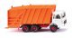 1967-1972 MAN Econic Garbage Truck - Assembled -- Orange, White, HO, Wiking 63805