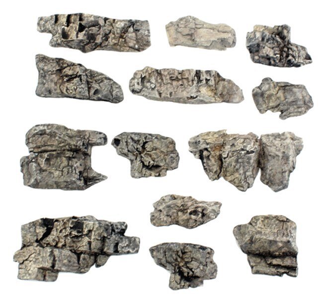 Rock Outcroppings - Ready Rocks -- 13 Pieces, All Scales, Woodland Scenics 1139