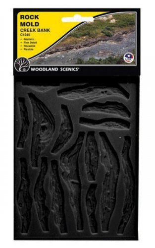 Creek Bank Rock Molds -- Set of 2, All Scales, Woodland Scenics 1245