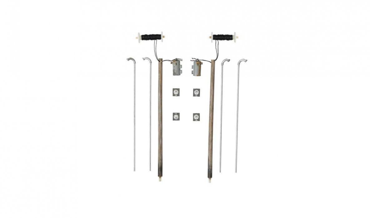 Pre-Wired Poles - Utility System -- Connector Set, N, Woodland Scenics 2252