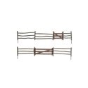Log Fence - Kit with Gates, Hinges & Planter Pins -- Total Scale Length: 192′ 58.5m, N, Woodland Scenics 2991