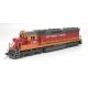 EMD SD45 - Standard DC - Paragon4(TM) -- Southern Pacific 7399 (Experimental Daylight, red, orange, gray), HO, Broadway Limited 