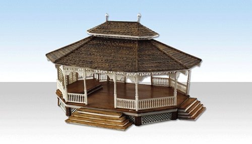 Built-&-Ready Landmark Structures(R) - Assembled -- Grand Gazebo - 6-5/16 x 5-9/32′ 16 x 13.4cm, HO, Woodland Scenics 5035