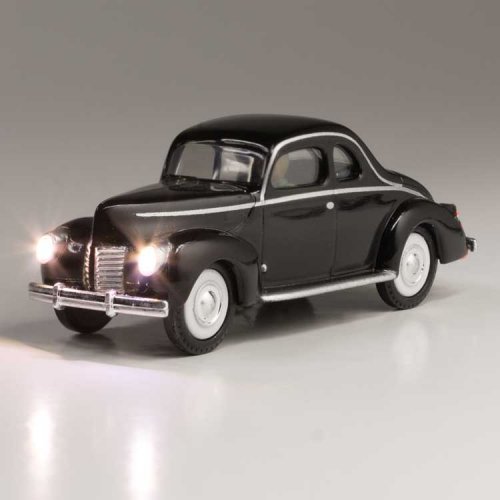 Just Plug(R) Lighted Vehicle -- Midnight Ride (black), HO, Woodland Scenics 5591