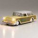 Station Wagon - Just Plug(R) Lighted Vehicle -- Yellow with Wood Sides, HO, Woodland Scenics 5599