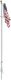 Flag Pole with U.S. Flag - Just Plug(TM) -- Small - 2-1/4′ 5.7cm Tall, All Scales, Woodland Scenics 5950