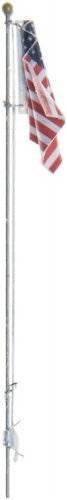 Flag Pole with U.S. Flag - Just Plug(TM) -- Small - 2-1/4′ 5.7cm Tall, All Scales, Woodland Scenics 5950