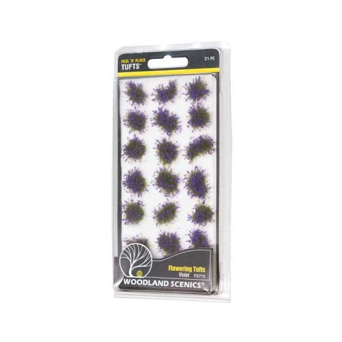 Peel `n` Place Tufts -- Violet Flowering, All Scales, Woodland Scenics 772