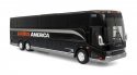 VanHool TX-45 Motorcoach Bus - Assembled -- Luxbus America (black, graphite, orange), HO, Iconic Replicas 870464