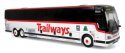2022 Prevost H3-45 Coach - Assembled -- Adirondack Transit Lines Trailways (white, black, red), HO, Iconic Replicas 870477