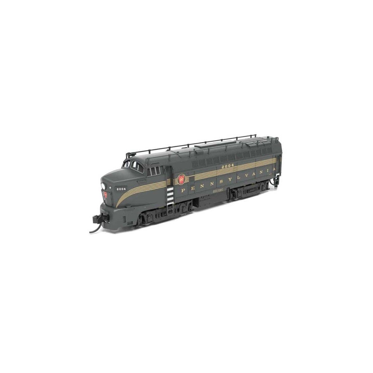 Baldwin BF16 Sharknose Powered A-Unpowered B Set - Standard DC - Stealth -- Pennsylvania Railroad 2004A, 2004B (Brunswick Green,