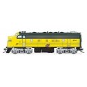 EMD F7B - Standard DC - Stealth -- Chicago & North Western 403 (executive Scheme, yellow, green, silver), HO, Broadway Limited I