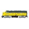 EMD F7B - Standard DC - Stealth -- Chicago & North Western 403 (executive Scheme, yellow, green, silver), HO, Broadway Limited I