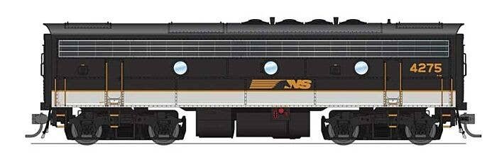 EMD F7B - Standard DC - Stealth -- Norfolk Southern 4276 (Tuxedo, black, white, gold), HO, Broadway Limited Imports 9705