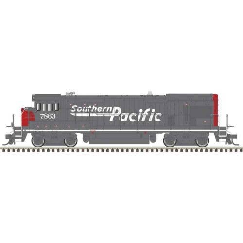 GE B30-7 Low Nose - Standard DC - Master(R) Silver -- Southern Pacific 7863 (gray, red, white, Speed Lettering), HO, Atlas Model