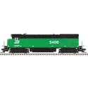 GE B30-7 Low Nose - Standard DC - Master(R) Silver -- Burlington Northern 5486 (Cascade Green, black, white), HO, Atlas Model Ra