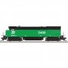 GE B30-7 Low Nose - Standard DC - Master(R) Silver -- Burlington Northern 5486 (Cascade Green, black, white), HO, Atlas Model Ra