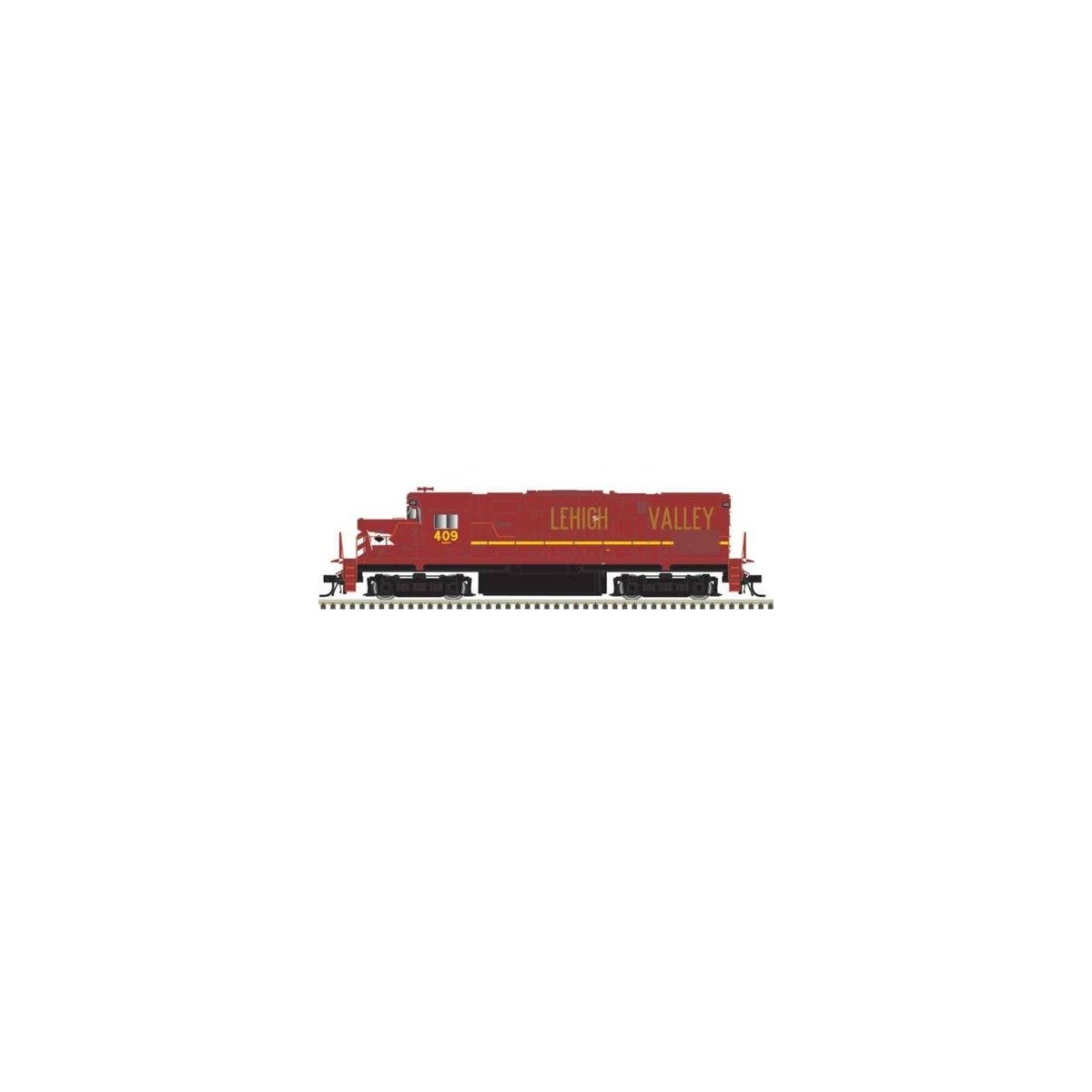 Alco C420 Low Nose - Standard DC - Master(R) Silver -- Delaware & Hudson 409 (Ex-LV, Cornell Red, yellow), HO, Atlas Model Railr