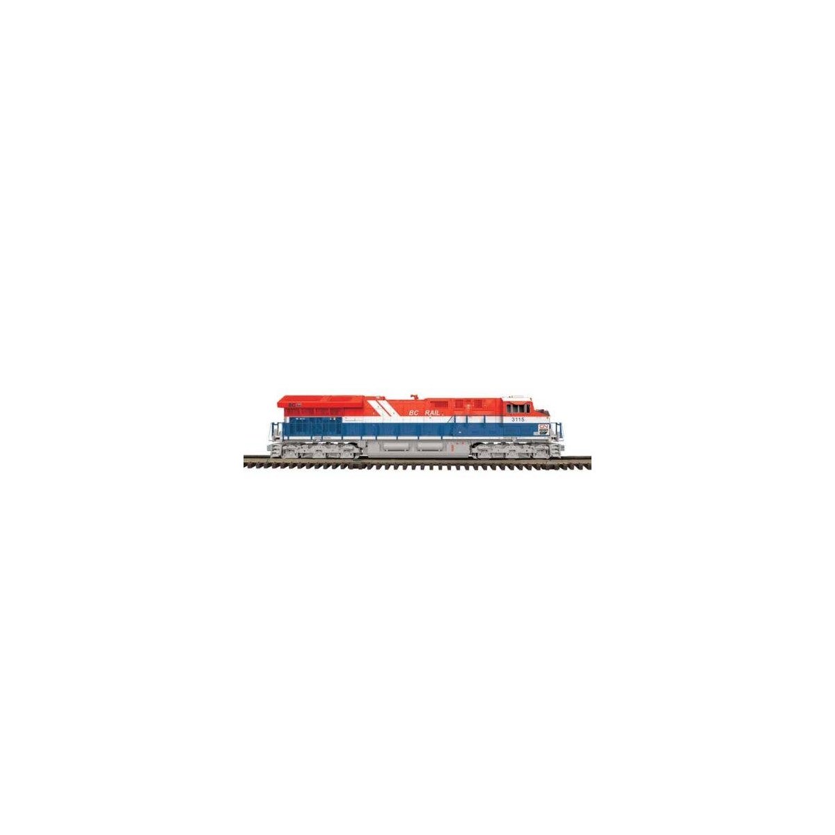 GE ES44AC - 2-Rail - Proto-Sound 3.0 & DCS - Premier(TM) -- Canadian National 3115 (BC Rail Heritage, red, white, blue), O, Atla