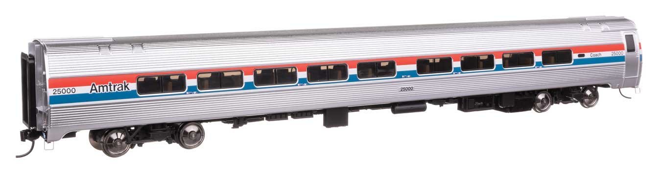 85′ Amfleet II 59-Seat Coach - Lighted - Ready to Run -- Amtrak(R) 25047 (Phase III), HO, WalthersProto 12229