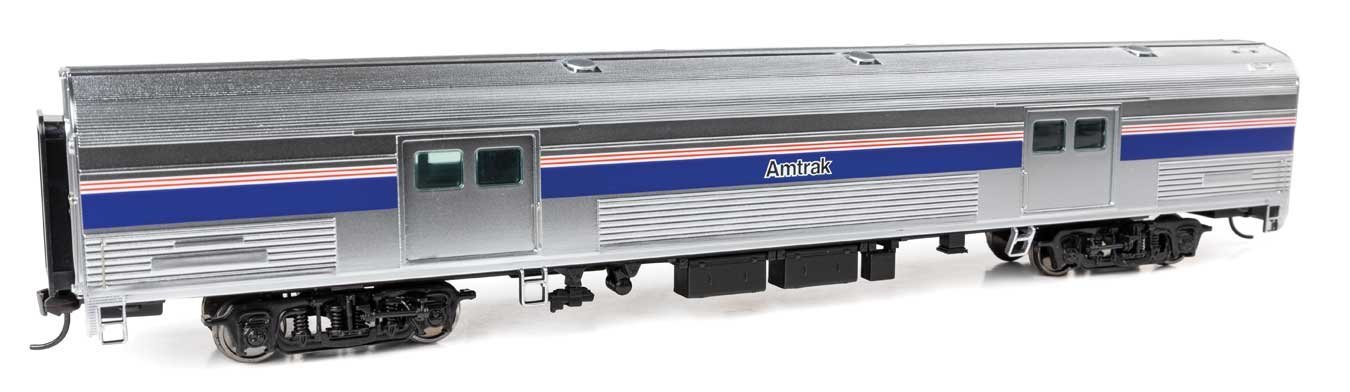 73′ Budd Baggage Car - Ready to Run -- Amtrak Phase IV (black lettering) decal, HO, WalthersProto 13081