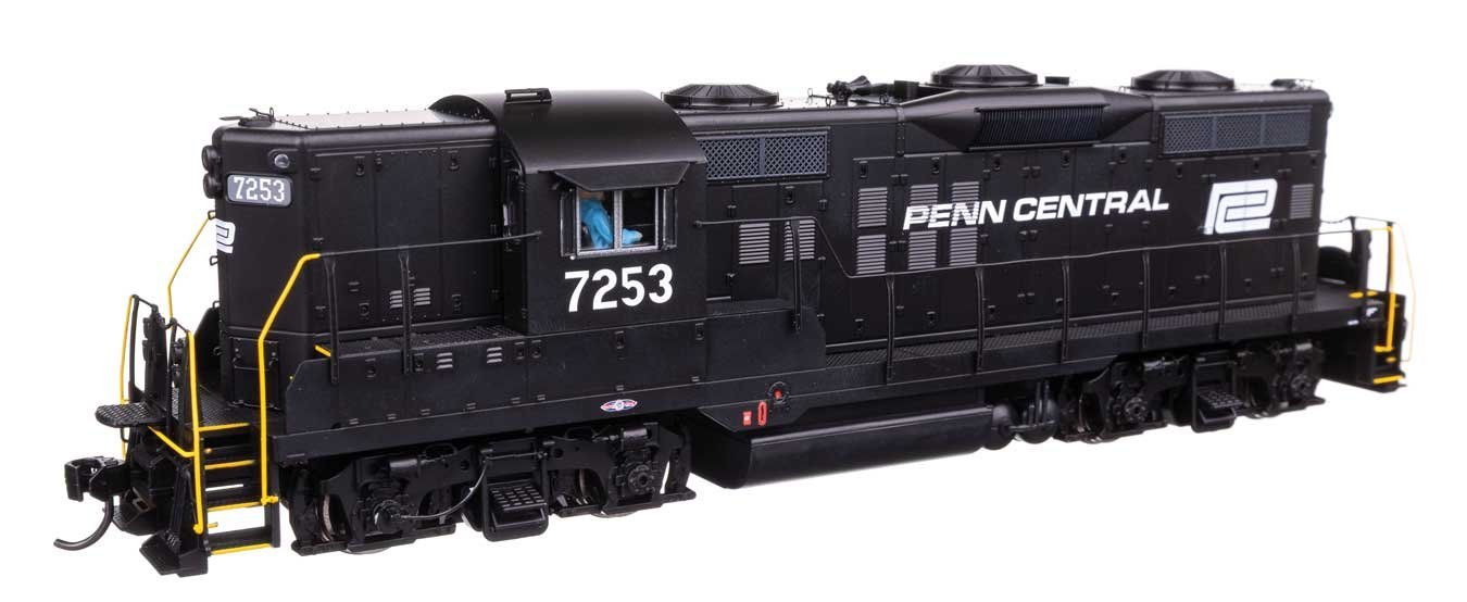 EMD GP9 Phase III - LokSound 5 Sound and DCC -- Penn Central 7253, HO, WalthersProto 42731
