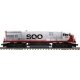 GE U30C - 2-Rail - Sound and DCC - ProtoSound 3.0 - Premier -- Soo Line 802 (white, red, black), O, Atlas O 30138521
