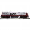 GE U30C - 2-Rail - Sound and DCC - ProtoSound 3.0 - Premier -- Soo Line 802 (white, red, black), O, Atlas O 30138521