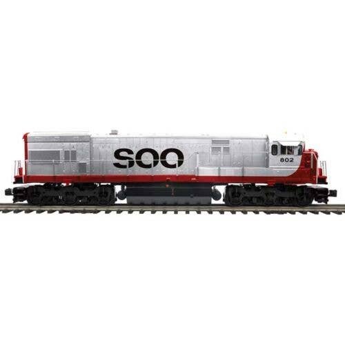 GE U30C - 2-Rail - Sound and DCC - ProtoSound 3.0 - Premier -- Soo Line 802 (white, red, black), O, Atlas O 30138521
