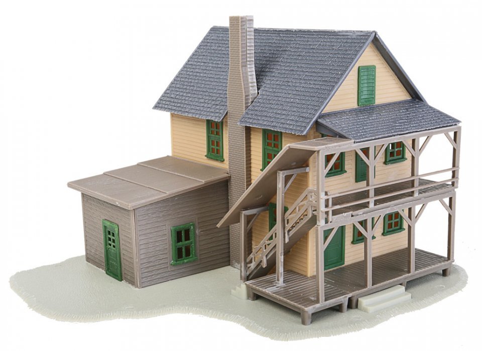 Rooming House -- Kit - 4-1/4 x 4-3/4′ 10.7 x 12cm, HO, WalthersTrainline 914