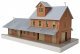 Brick Freight House -- Kit - 10 x 4-1/2 x 5-1/4′ 25.4 x 11.4 x 13.3cm, HO, WalthersTrainline 918