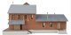 Brick Freight House -- Kit - 10 x 4-1/2 x 5-1/4′ 25.4 x 11.4 x 13.3cm, HO, WalthersTrainline 918