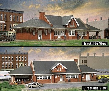 City Station -- Kit - 17-5/8 x 5-7/8 x 4-3/8′ 44.8 x 14.9 x 11.1cm, HO, Walthers Cornerstone 2904