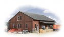 Brick Freight House -- Kit - 9-3/4 x 9-3/8 x 4-3/8′ 24.8 x 23.8 x 11.1cm, HO, Walthers Cornerstone 2954