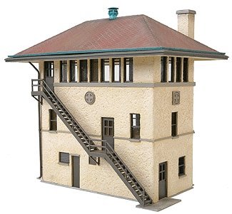 Santa Fe Interlocking Tower -- Kit - 2-7/8 x 4-7/8 x 5-1/8′ 7.3 x 12.3 x 13cm, HO, Walthers Cornerstone 2983