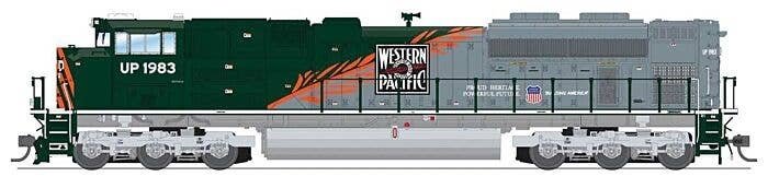 EMD SD70ACe - Sound, DCC and Smoke - Paragon4(TM) -- Union Pacific 1983 (Western Pacific Heritage, green, silver), HO, Broadway 