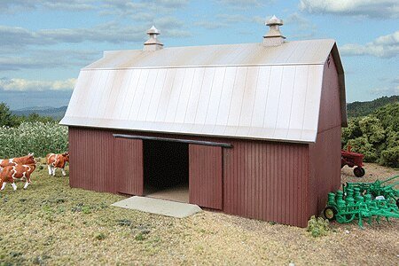 Meadowhead Barn -- Kit - 7 x 4-1/2 x 4-5/16′ 18 x 11.5 x 11cm, HO, Walthers Cornerstone 3330