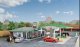 Modernized Gas Station -- Kit - Main Building: 10-1/2 x 9 x 3-3/16′ 26.6 x 22.8 x 8cm, HO, Walthers Cornerstone 3542