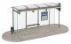 Modern Bus Shelter -- Kit with Accessories, HO, Walthers Cornerstone 3552