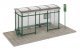 Modern Bus Shelter -- Kit with Accessories, HO, Walthers Cornerstone 3552