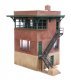Pennsylvania Railroad Brick Interlocking Tower w/Flat Roof -- Kit - 5-1/4 x 3-1/8 x 5-5/8′ , HO, Walthers Cornerstone 3554