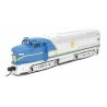 Baldwin RF16A Sharknose - Standard DC - Stealth -- Delaware & Hudson 1216 (silver, blue, yellow), N, Broadway Limited Imports 96