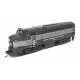 Baldwin RF16A Sharknose - Standard DC - Stealth -- New York Central 3810 (Lightning Stripe, black, gray), N, Broadway Limited Im