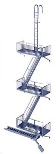 Vintage Fire Escape -- Kit, HO, Walthers Cornerstone 3729