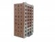 City Apartment Background Building -- Kit - 8-1/8 x 5-3/16 x 12-11/16′ 20.6 x 13.2 x 32.2cm, HO, Walthers Cornerstone 3770